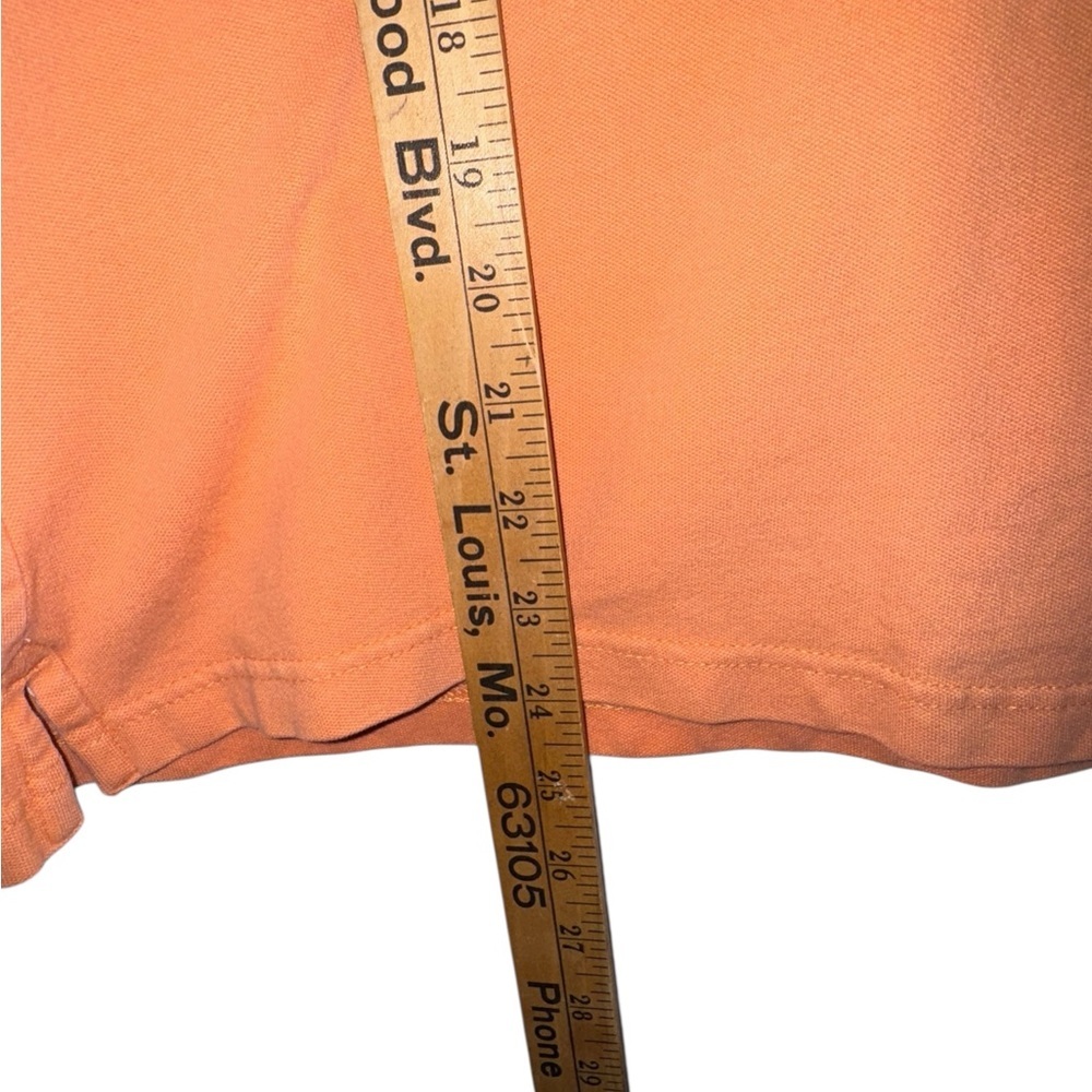 Carhartt Women’s XXL Short Sleeve Polo Shirt Peach Cotton Stretch - Picture 4 of 10